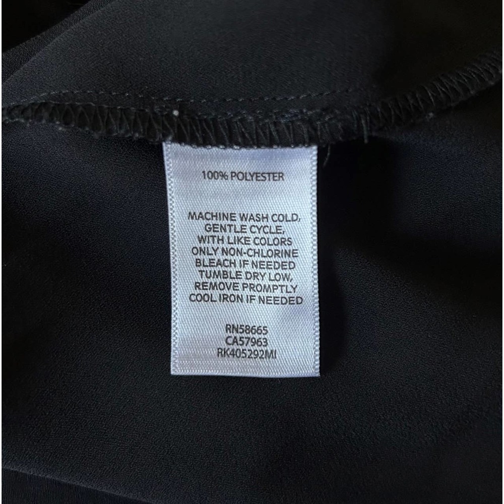 14th & Union Size Large Black Sleeveless Crisscross Back Career Shell‎ Blouse - Picture 4 of 4